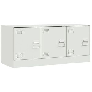 vidaXL TV Cabinet White 99x39x44 cm Steel