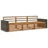 vidaXL Outdoor Sofa Set 3 pcs Natural Solid Acacia Wood