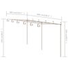 vidaXL Garden Pergola Antique Brown 6x3x2.5 m Iron