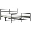 vidaXL Metal Bed Frame without Mattress with Footboard&nbsp;Black 160x200cm