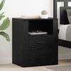 vidaXL Bedside Cabinet Black Oak 35 x 50 x 60 cm Engineered Wood