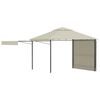 vidaXL Gazebo with Double Extended Roofs 3x3x2.75 m Cream 180 g/m²