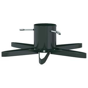 vidaXL Christmas Tree Stand 1.73 Green 50 x 50 x 15.5 cm Steel