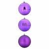 vidaXL Christmas Bauble Set 3 pcs Lilac Plastic