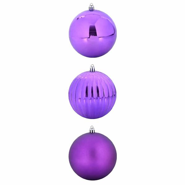 vidaXL Christmas Bauble Set 3 pcs Lilac Plastic