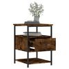 vidaXL Bedside Cabinet Smoked Oak 40x42x56 cm Engineered Wood