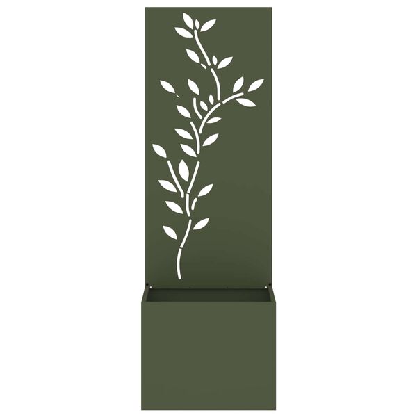 vidaXL Garden Privacy Screen Olive green 50 x 140 cm Cold-rolled steel