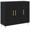 vidaXL Sideboard Black Oak 90 x 34 x 80 cm Engineered Wood