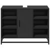vidaXL Bathroom Sink Cabinet Black 80x33x60 cm Engineered Wood