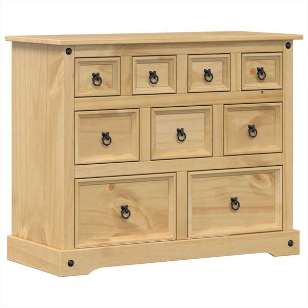 vidaXL Chest of Drawers Corona 101x45x82 cm Solid Wood Pine