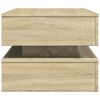 vidaXL Coffee Table with LED Lights Sonoma Oak 90x50x40 cm
