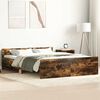 vidaXL Bed Frame without Mattress Smoked Oak 135x190 cm Double
