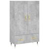vidaXL Highboard Concrete Grey 69.5x31x115 cm Engineered Wood