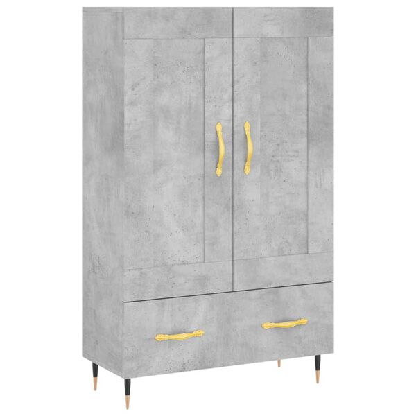 vidaXL Highboard Concrete Grey 69.5x31x115 cm Engineered Wood