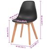 vidaXL Dining Chairs 6 pcs Black Plastic