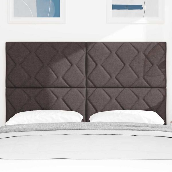 vidaXL Headboard with Headboard Dark Brown 160 cm Faux Leather