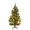 vidaXL Artificial Hinged Christmas Tree 150 LEDs & Ball Set 150 cm