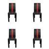 vidaXL Dining Chairs 4 pcs Black 46 x 38.5 x 91 cm Faux leather