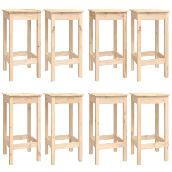 vidaXL 9 Piece Bar Set Solid Wood Pine