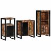vidaXL Bathroom Furniture Set with Shelf 3 pcs Brown Solid Mango Wood