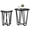 vidaXL Side Table Set 2 pcs Black Oak