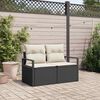vidaXL Garden Sofa with Cushion 120 x 62 x 69 cm Poly Rattan