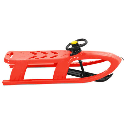 vidaXL Sledge with Wheel Red 102.5x40x23 cm Polypropylene