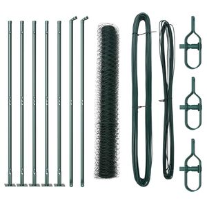 vidaXL Welded Wire Fence with Concrete Base 10 x 1.2 m (W x H)