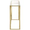 vidaXL Console Table Gold Stainless Steel and Tempered Glass