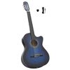 vidaXL Western Classical Cutaway Guitar with Equalizer 6 Strings Blue