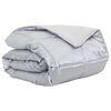 vidaXL Summer Duvet Silver 220 x 135 cm Satin and Microfiber