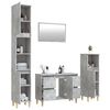 vidaXL 4 Piece Bathroom Furniture Set Concrete Grey Engineered Wood