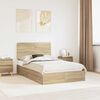 vidaXL Storage Bed with Drawer Sonoma Oak 135 x 190 cm Engineered Wood