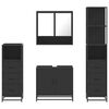 vidaXL 4&nbsp;Piece Bathroom Furniture Set&nbsp;Black Engineered Wood