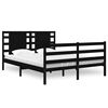 vidaXL Bed Frame without Mattress Black 140x190 cm Solid Wood Pine