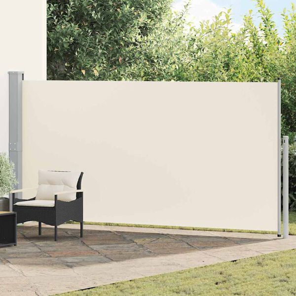 vidaXL Retractable Side Awning 160 x 500 cm Cream