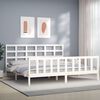 vidaXL Bed Frame without Mattress White 200x200 cm Solid Wood Pine