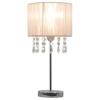 vidaXL Desk Lamp White Round E27