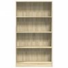 vidaXL Bookcase Sonoma Oak 80x24x143 cm Engineered Wood