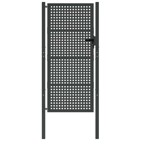 vidaXL Garden Gate Anthracite 100x200 cm Steel