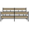 vidaXL Metal Bed Frame without Mattress Sonoma Oak 180x200 cm Super King