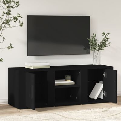 vidaXL TV Cabinet Black 100x31.5x35 cm Engineered Wood
