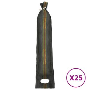 vidaXL Sandbags 25 pcs Dark Green 103x25 cm HDPE