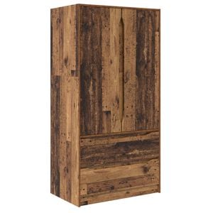 vidaXL Wardrobe with Door Old Wood 79.5 x 49 x 156 cm Engineered Wood