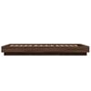 vidaXL Bed Frame with LED Lights without Mattress Brown Oak 100x200cm