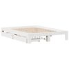 vidaXL Bed Frame without Mattress White 140x190 cm Solid Wood Pine
