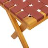 vidaXL Garden Bench Red Solid Wood Acacia and Fabric