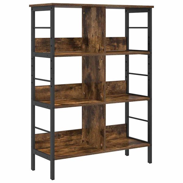 vidaXL Bookshelf Smoked Oak 82 x 32 x 112 cm Engineered Wood