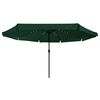 vidaXL Garden Parasol Green and Black 395 x 395 x 245 cm