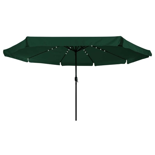 vidaXL Garden Parasol Green and Black 395 x 395 x 245 cm